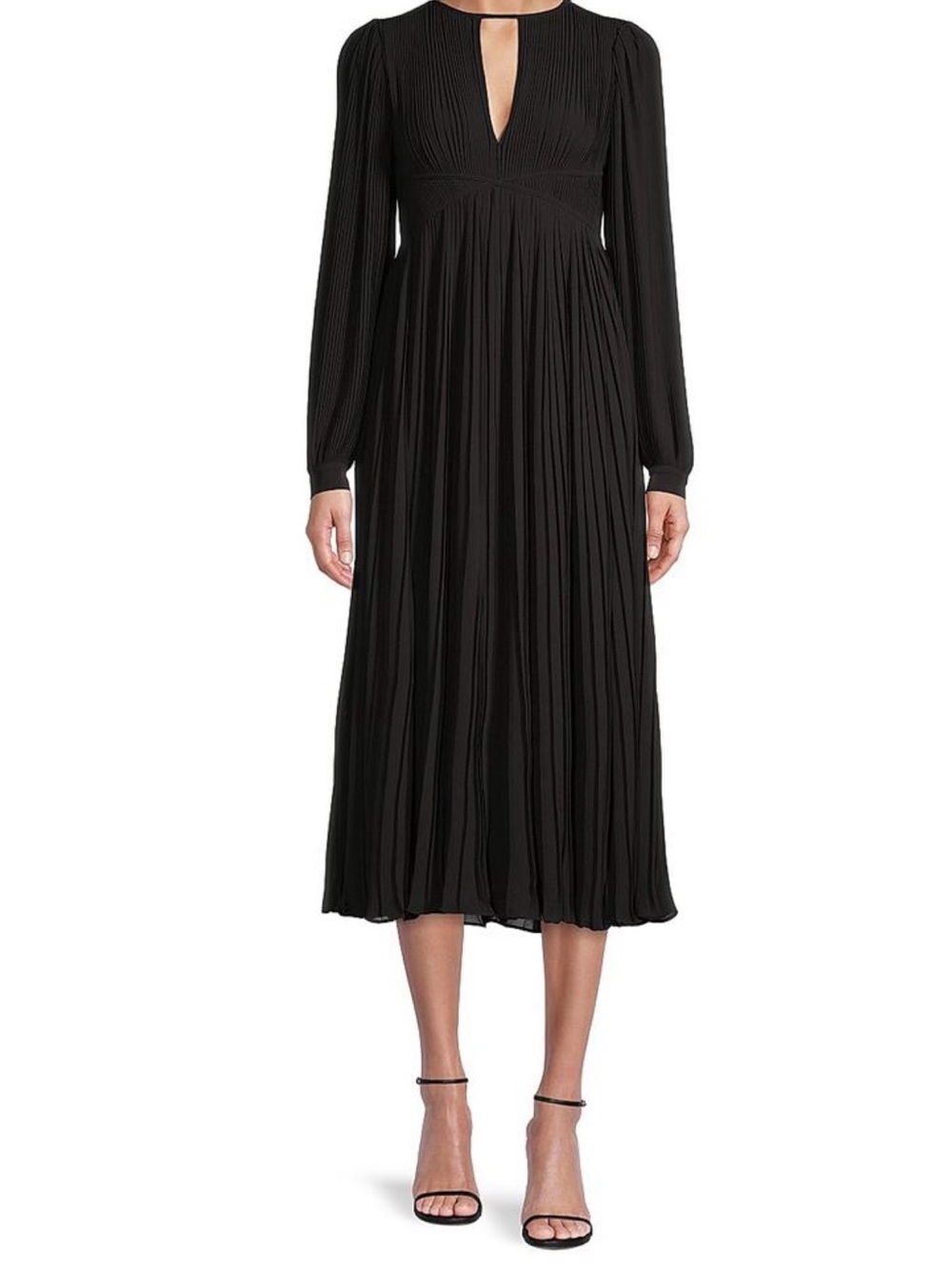 MICHAEL KORS Pleated Georgette Midi Dress